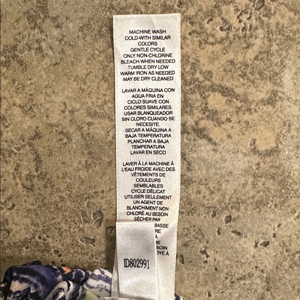 Chico's Size 1 Boho Palazzo Mosaic Printed Wide-Leg Pants Purple Navy Lime - Picture 8 of 9